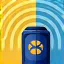 Icono de un tag RFID emitiendo una señal.